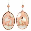 Fashion earrings, mother of pearl and dangle cut out copper eagle and wolf earrings Fashion earrings, mother of pearl and dangle cut out copper eagle and wolf earrings
