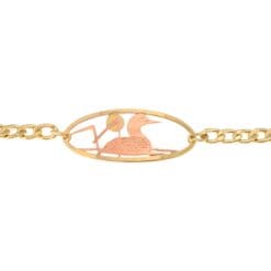 You found the best online handmade jewelry shop, buy Fashion loon bracelet with gold plated chain