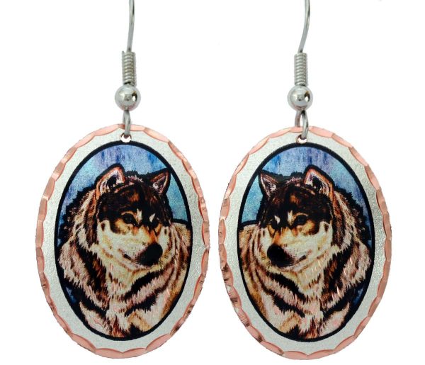 Timber wolf earrings will get everyone's admiration
