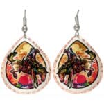 Western Cowboy Bronco Busting Earrings