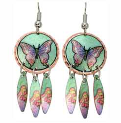 Buy dangle butterfly earrings stylish & safe to wear with surgical steel ear wires