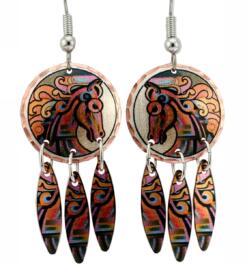 Caballo Horse Dangle Earrings Designed by Bob Coonts