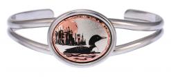 Canadian Wildlife Loon Wire Bracelet, Wholesale Handcrafted Artisan Bracelets
