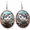 Cat earrings created with colorful accents will take your breath away
