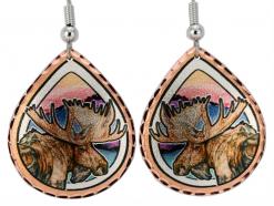 Wholesale Colorful Art Jewelry, Handmade Moose Earrings