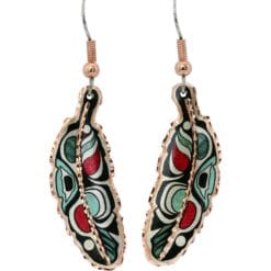 Wearing these Native Haida Copper feather earrings will get everyone's admiration