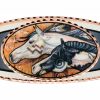 Colorful Petroglyph Artwork Horse Hair