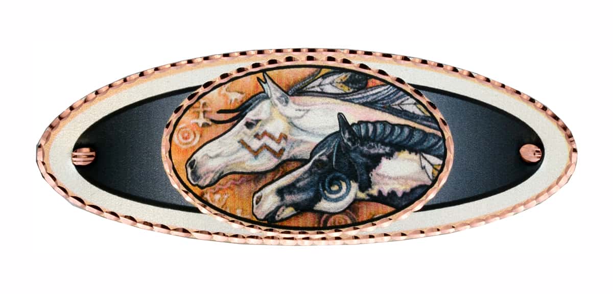 Colorful Petroglyph Artwork Horse Hair Colorful Petroglyph Artwork Horse Hair