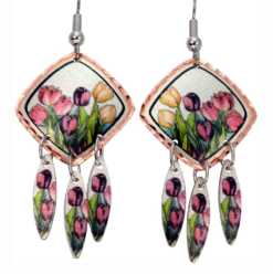 Buy dangle colorful tulips earrings perfect choice for women who love nature