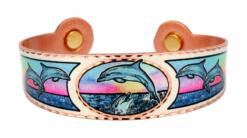 Buy pure copper magnetic bracelets for arthritis, gorgeous copper dolphins bracelet