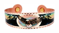 Copper-Magnetic-Bracelets-with-Eagle-Colorful-Design-BM-46
