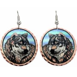 Purchase these copper wolf earrings that will make you feel special