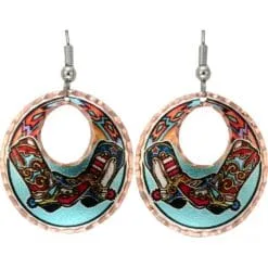 Buy Western Art Jewelry, Round Cowboy Boots Earrings