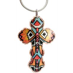 Buy pretty butterfly cross necklace designed in Native flair by Lynn Bean