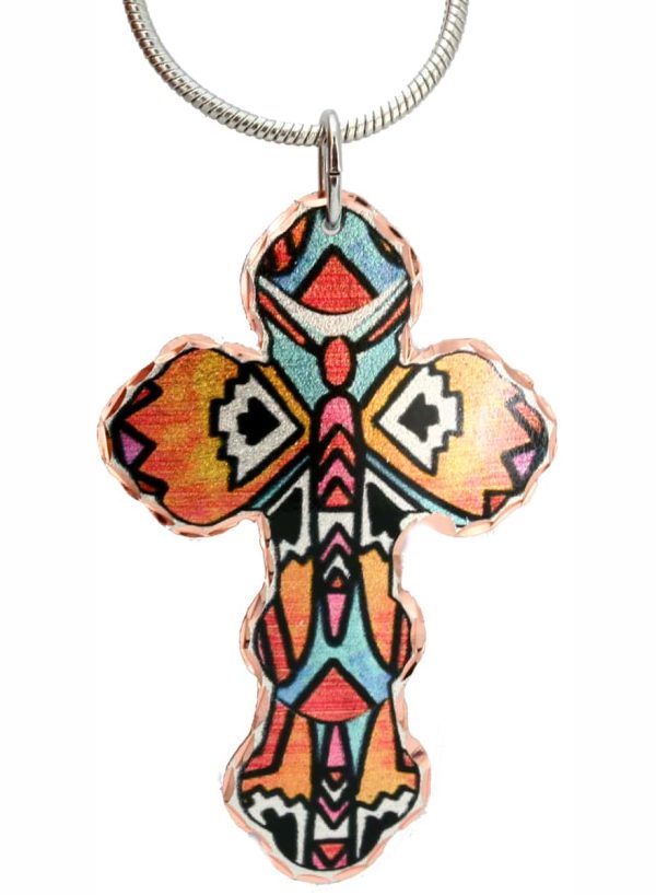 SW Native American butterfly cross necklace will complement your gorgeous outfit