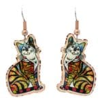 Tabby Cat earrings