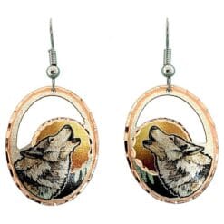 You will definitely get compliments by wearing cut out howling wolf earrings
