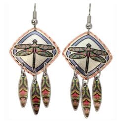 Wear these mesmerizing dangle dragonfly earrings