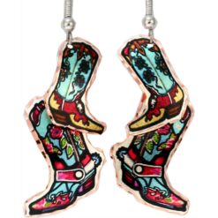 Western Jewelry, Dangle Cowboy Boots Earrings