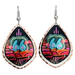 Route 66 Earrings Created in Translucent Colors by Lynn Bean