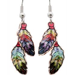 Buy dangle copper feather earrings perfect choice for women