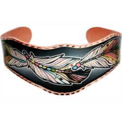 Buy Copper Art Jewelry Feather Bracelets Handmade in Vibrant Colors 