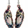 Buy painted pony copper feather earrings will be a great choice for evenings out