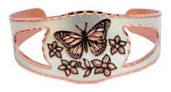 Buy pretty butterfly bracelets handmade from copper for women who love nature.