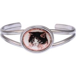 Black and White Cat Wire Bracelets, Wholesale Handcrafted Artisan Bracelets