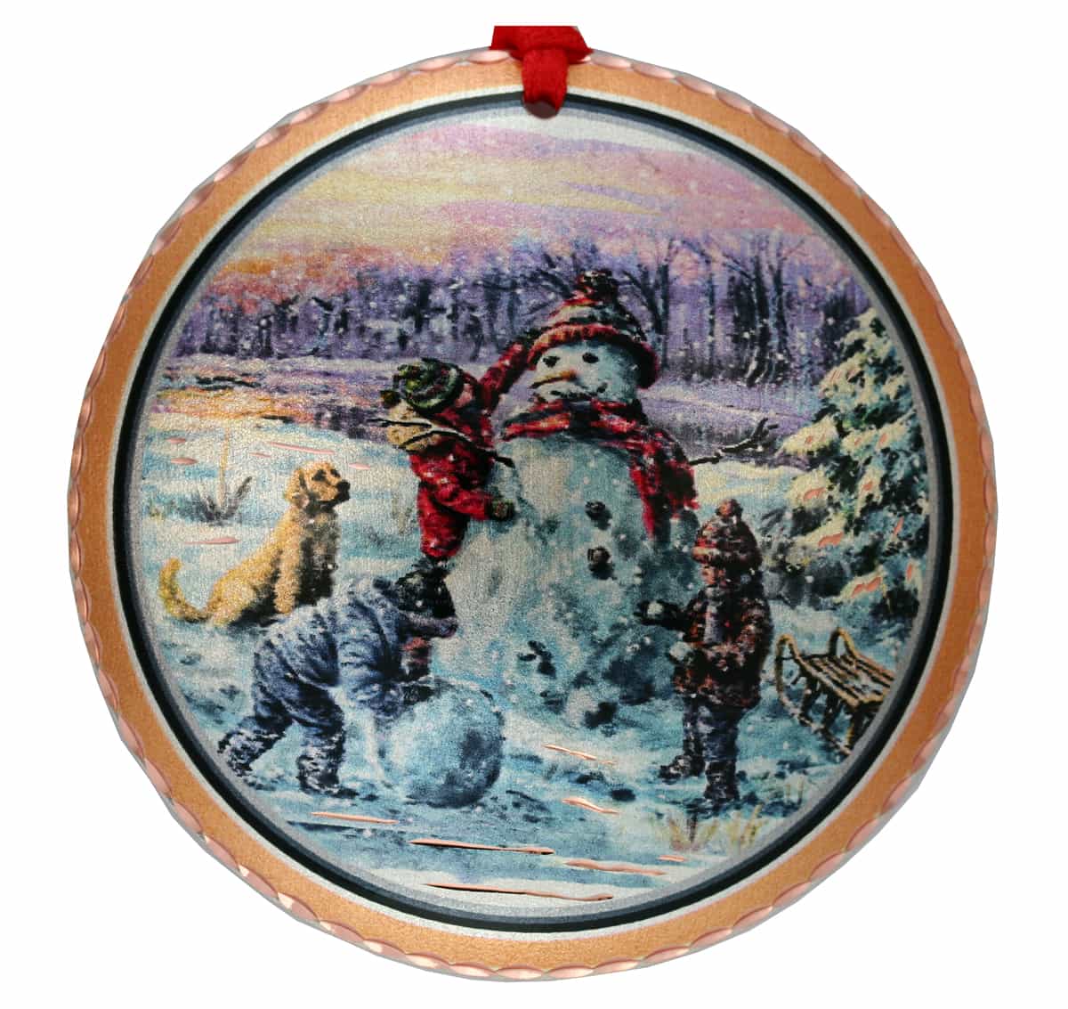 Handcrafted Colorful Snowman Christmas Tree Ornament Handcrafted Colorful Snowman Christmas Tree Ornament