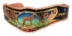 Purchase cut out howling wolf bracelet gold and copper plated that is not only pretty but also fun to wear