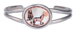 Howling Wolf Wire Bracelet, Handcrafted Artisan Bracelets