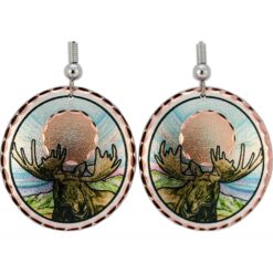 Wholesale Wildlife Art Jewelry, Moose Earrings