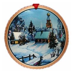 Purchase This Colorful Winter Town Scene Christmas Tree Ornament