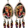 Buy Horse Earrings with Dangle Feathers