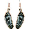 Alaska scene howling wolf copper feather earrings goes with anything and everything