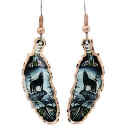 Buy howling wolf copper feather earrings will be a great addition to your jewelry collections