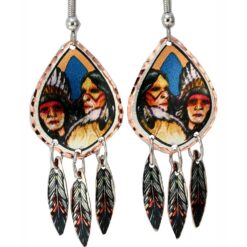 Buy Lynn Bean Art Jewelry, Dangle Indian Chiefs Earrings