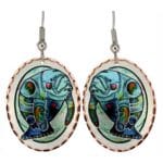 Whimsical Manatee Earrings
