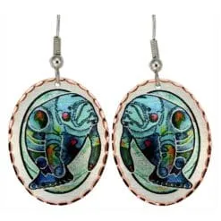 Bu Whimsical Art Jewelry, Manatee Earrings