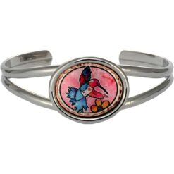 Wholesale colorful art jewelry, hummingbird bracelets created in wire bracelet style