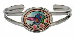 Buy Beautiful whimsical art hummingbird bracelet designed by Jo Lynch