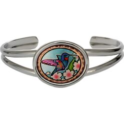 Wholesale whimsical art jewelry, wire hummingbird bracelets