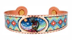 Kokopelli solid copper magnetic bracelet, pure copper cuff bracelets for arthritis pain therapy