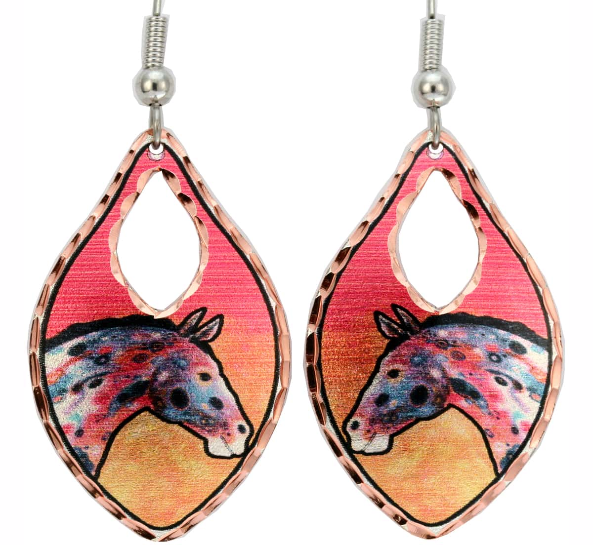 Mosaic Appaloosa Horse Earrings by Bob Coonts Mosaic Appaloosa Horse Earrings by Bob Coonts