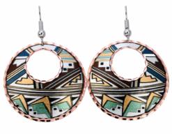 Native Southwest earrings with colorful accents
