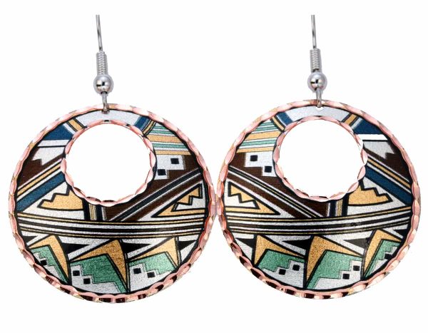 Native Southwest earrings with colorful accents