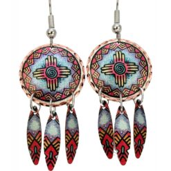Symbolizing four sacred obligations, Buy Zia Earrings Now!