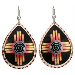 Zia Earrings symbolizes the Circle of Life: four winds, four seasons, four directions