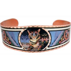 Wholesale art jewelry, cute cat bracelets handmade from copper